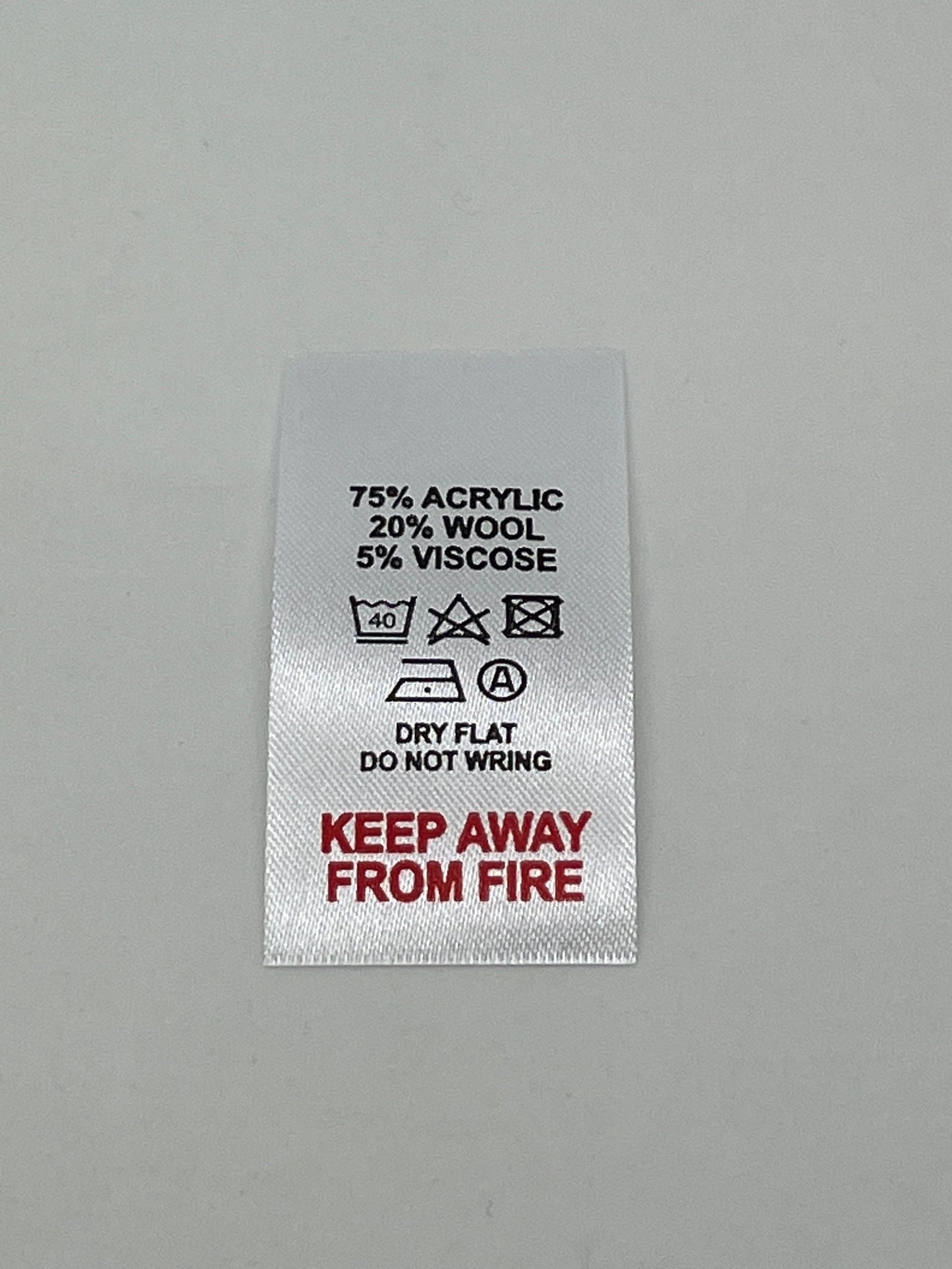 Poly-Satin Wash Care Labels various fibre contents (3)