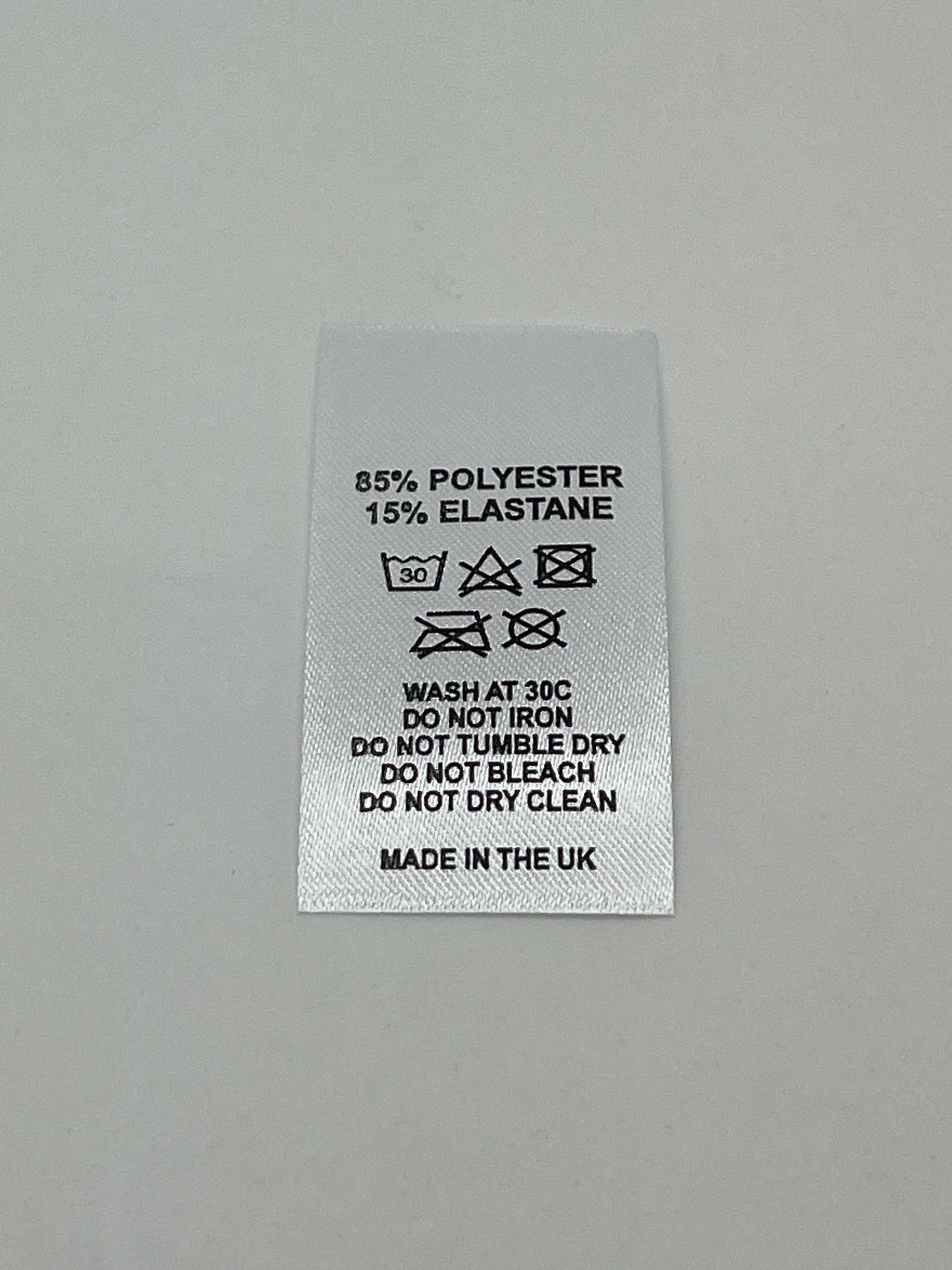 Poly-Satin Wash Care Labels various fibre contents (3)