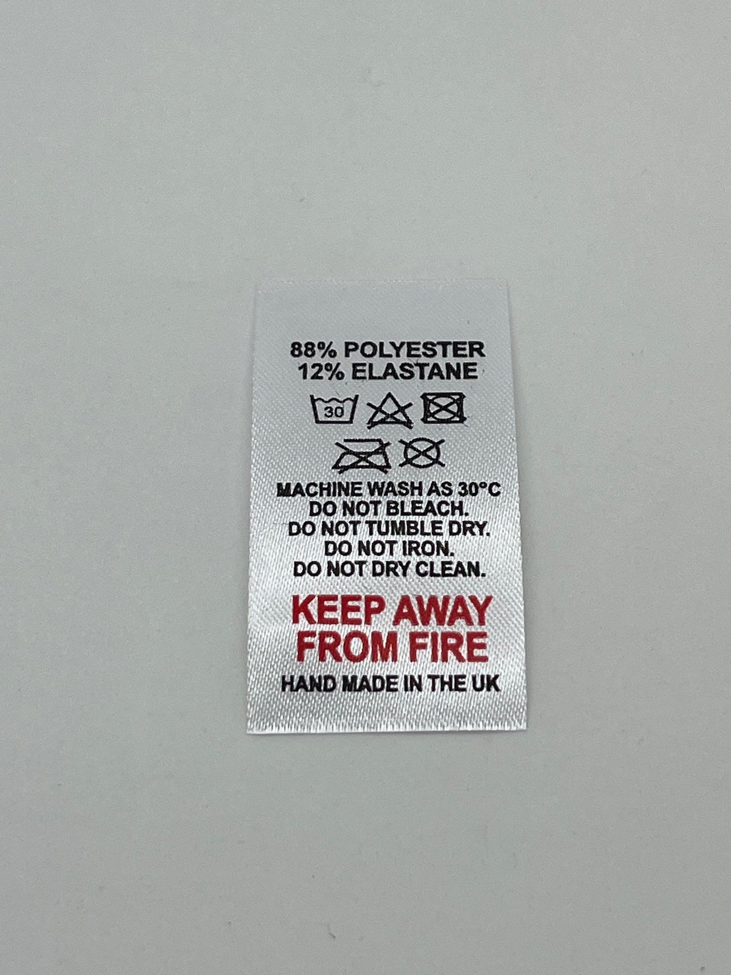 Poly-Satin Wash Care Labels various fibre contents (3)