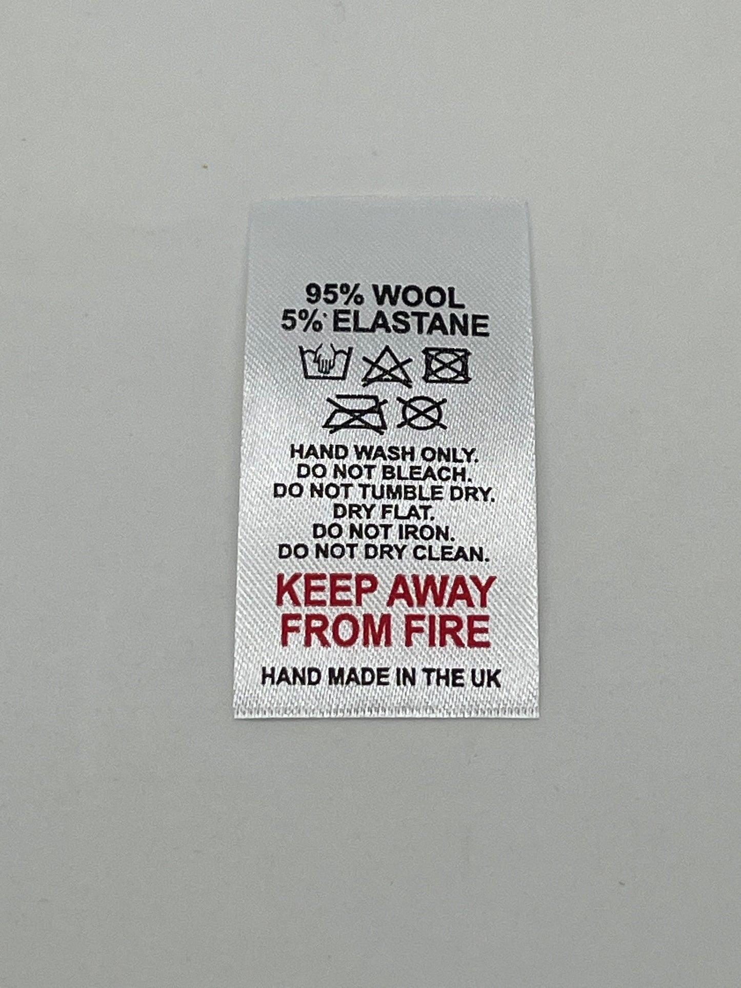 Poly-Satin Wash Care Labels various fibre contents (3)