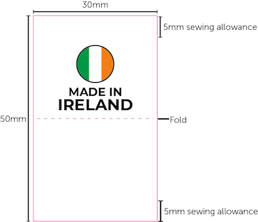Made in Ireland - Printed Label (REF B23)