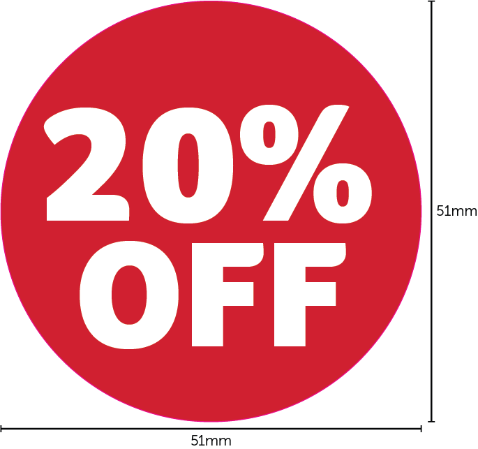 Sale adhesive stickers 51mm circles