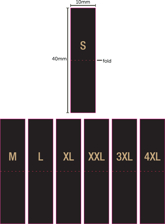 Black Woven Size Label (S-4XL)