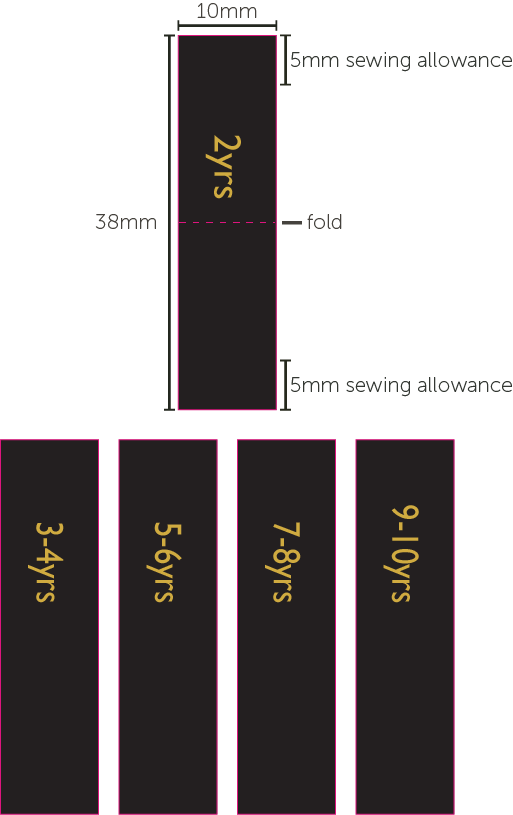 Children’s – Black Size Labels
