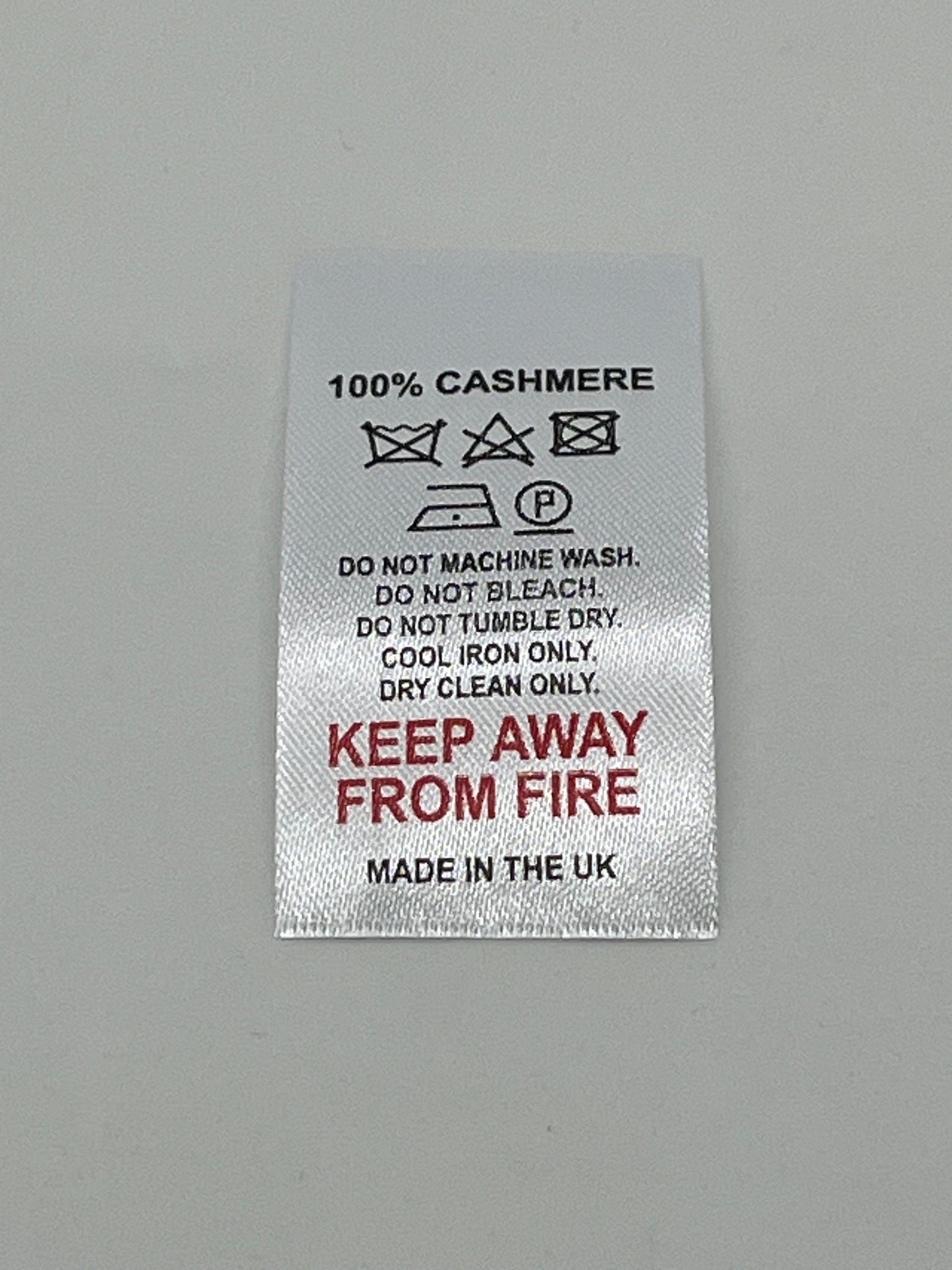 Poly-Satin Wash Care Labels various fibre contents (5)