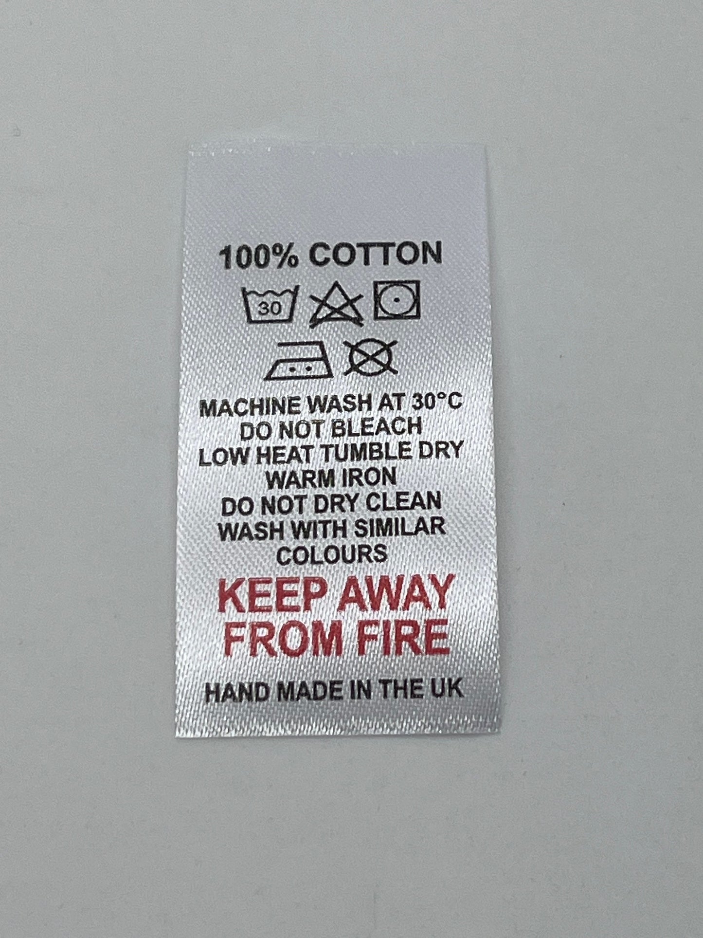 Poly-Satin Wash Care Labels various fibre contents (4)
