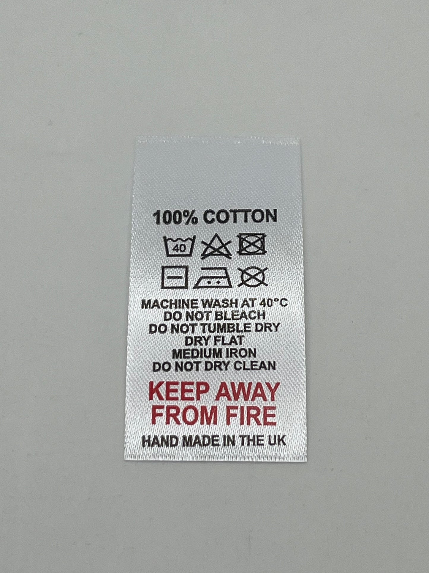 Poly-Satin Wash Care Labels various fibre contents (4)
