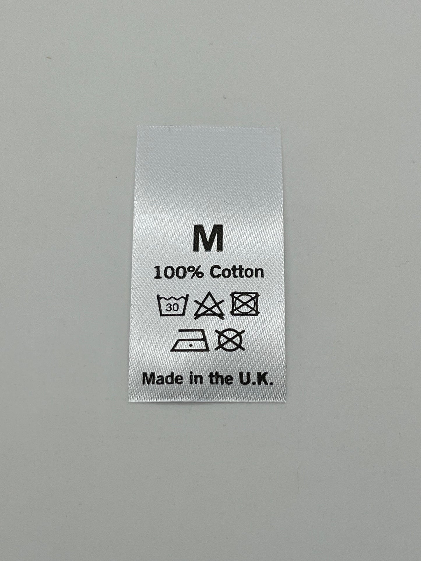 MADE IN THE UK – Wash Care / Size Labels