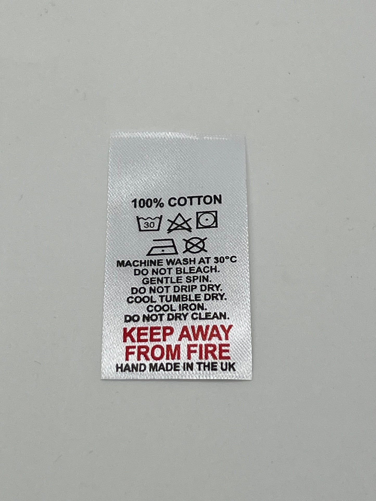 Poly-Satin Wash Care Labels various fibre contents (4)