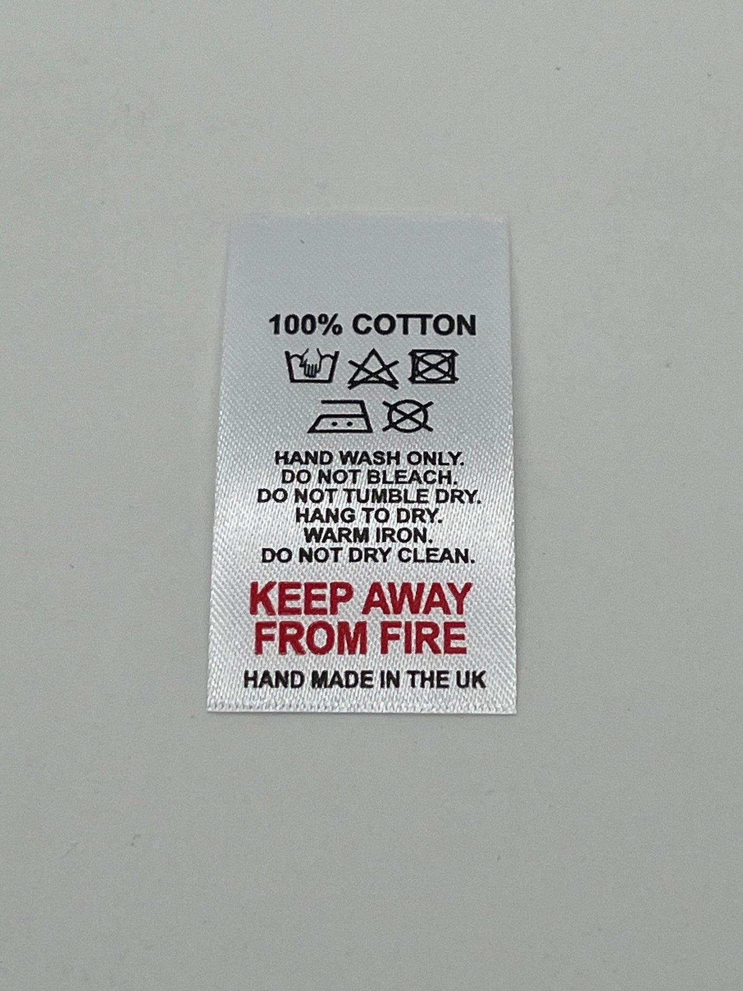 Poly-Satin Wash Care Labels various fibre contents (4)
