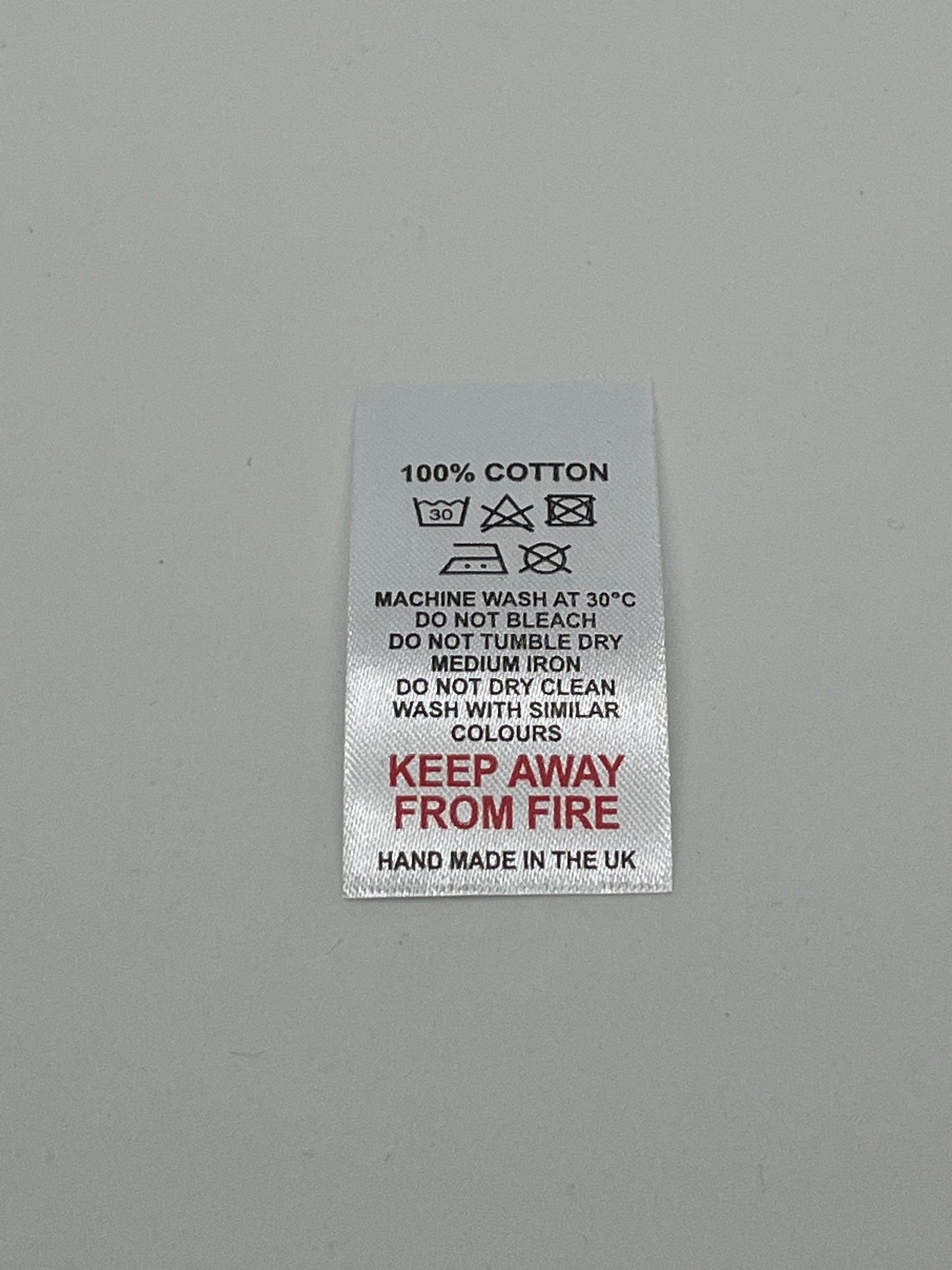Poly-Satin Wash Care Labels various fibre contents (4)