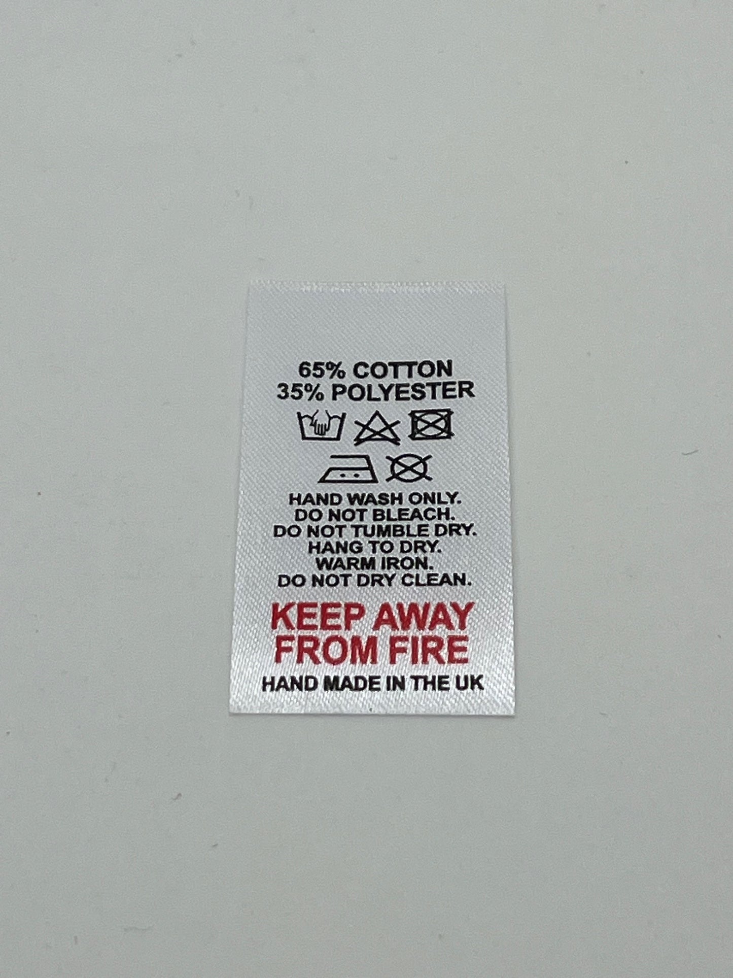Poly-Satin Wash Care Labels various fibre contents (4)