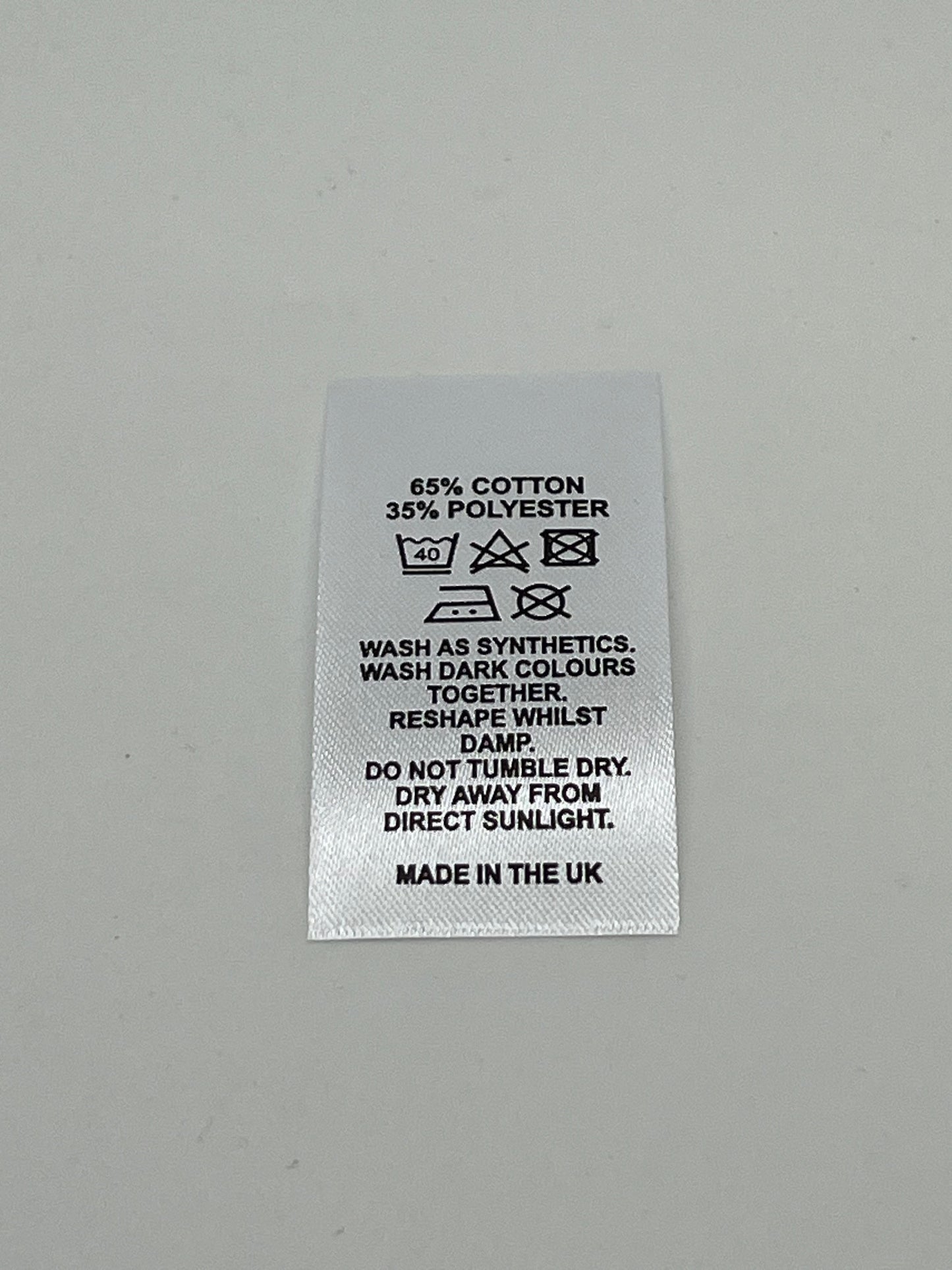 Poly-Satin Wash Care Labels various fibre contents (4)
