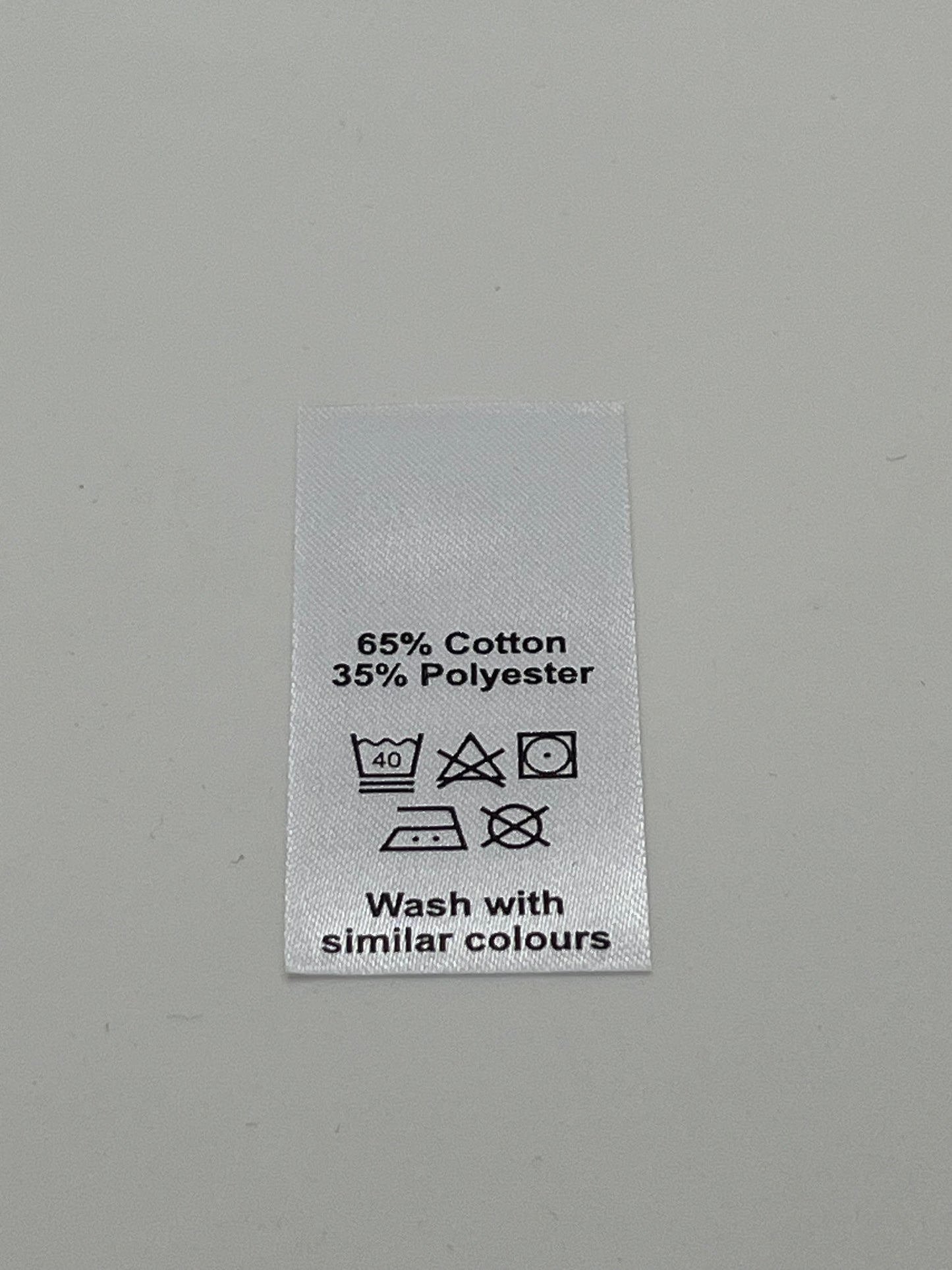 Poly-Satin Wash Care Labels various fibre contents (4)