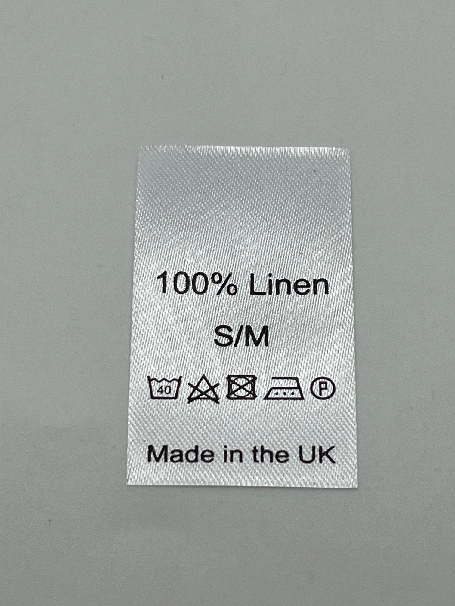 Washable Rug Label 100% Linen Wash Care labels with sizes – Trim Warehouse