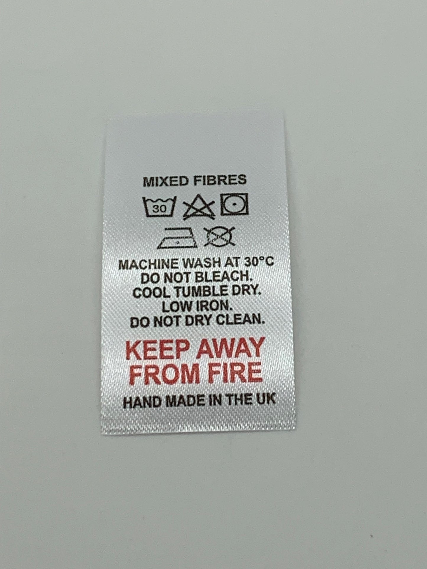 Poly-Satin Wash Care Labels various fibre contents (3)