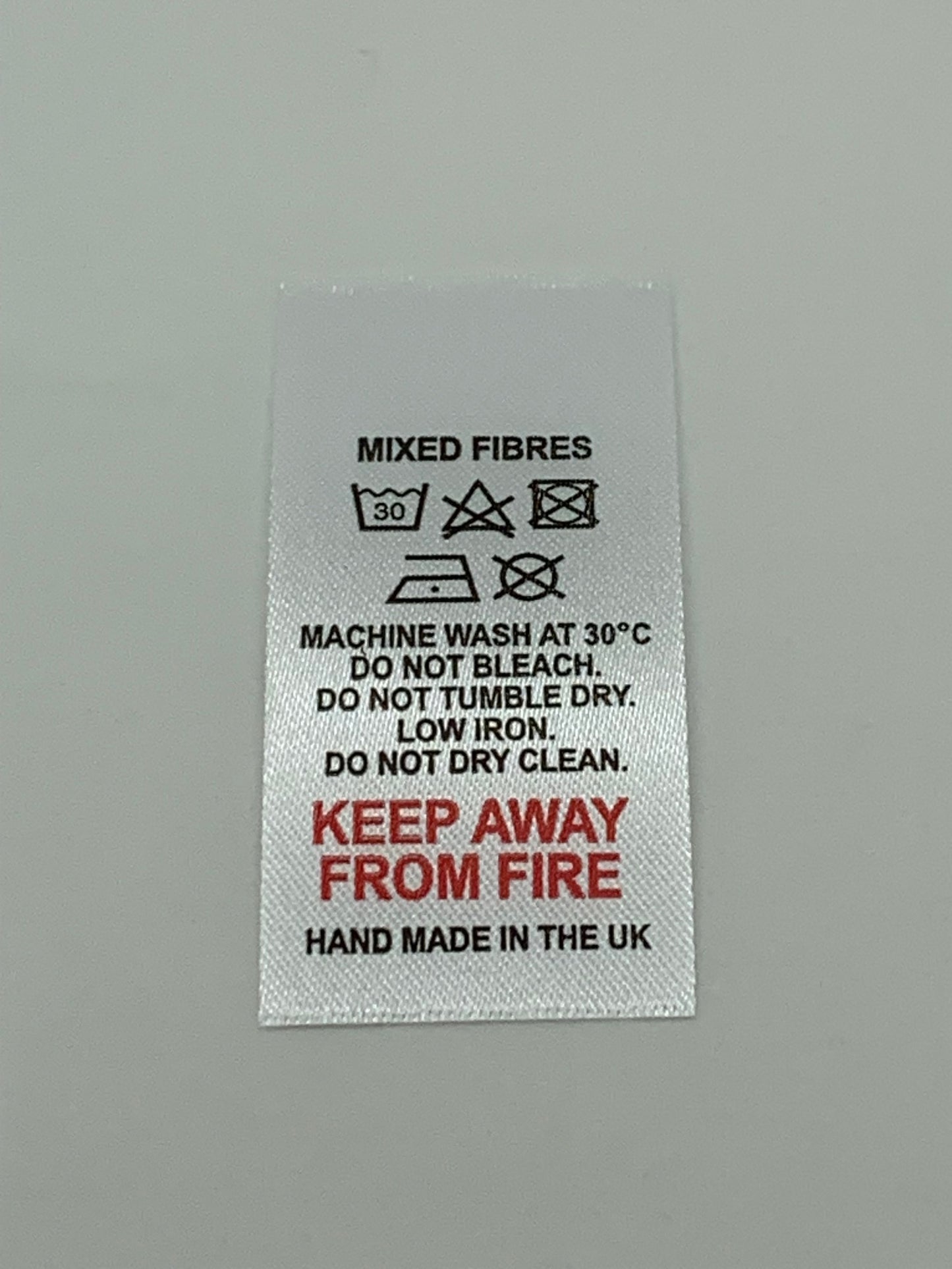 Poly-Satin Wash Care Labels various fibre contents (3)