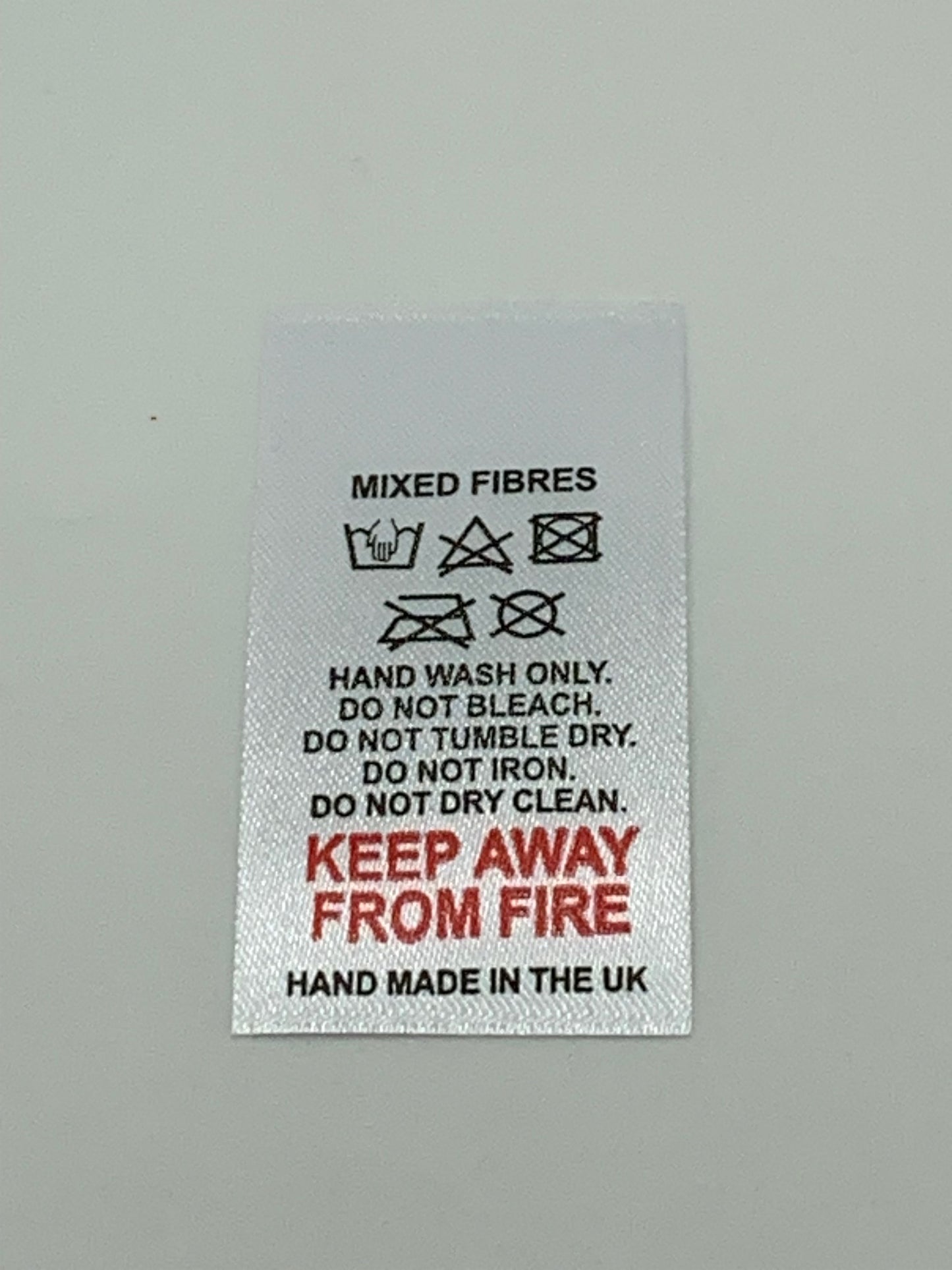 Poly-Satin Wash Care Labels various fibre contents (3)
