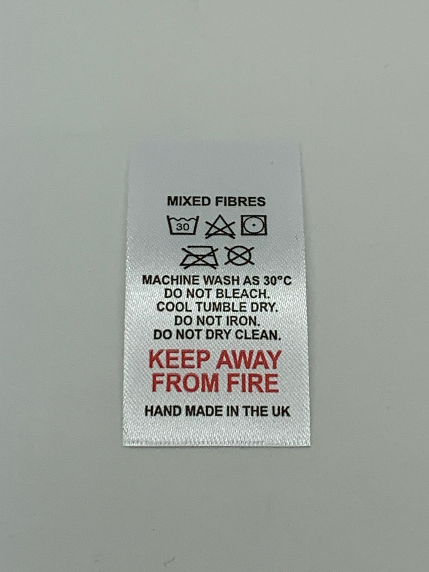 Poly-Satin Wash Care Labels various fibre contents (3)