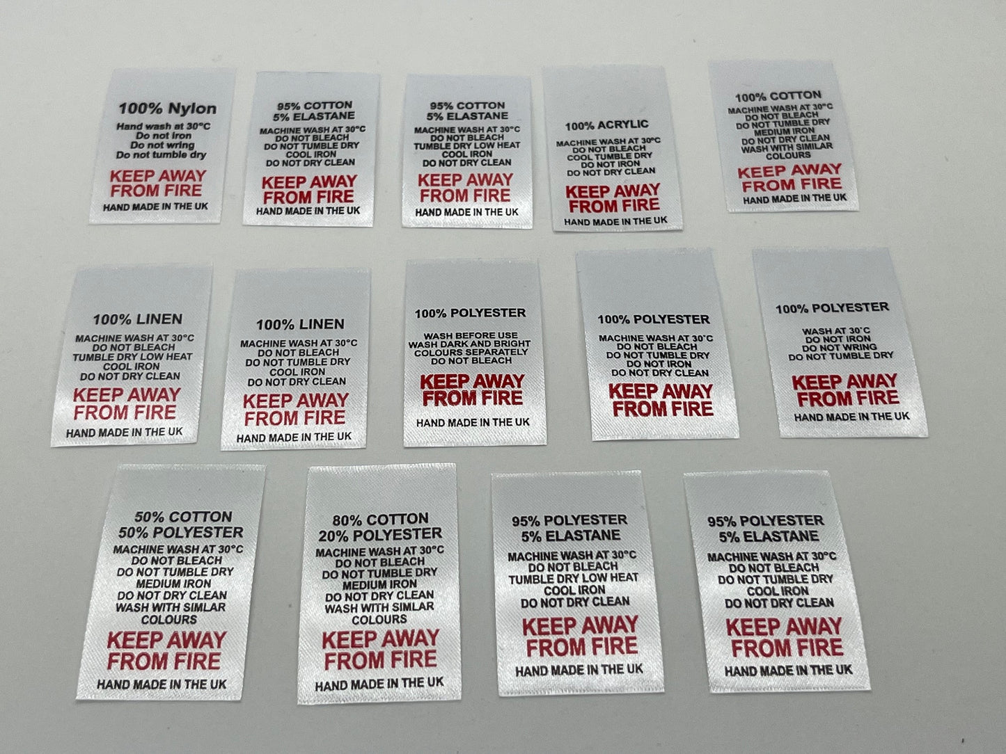 Text No Symbols – Wash Care Labels