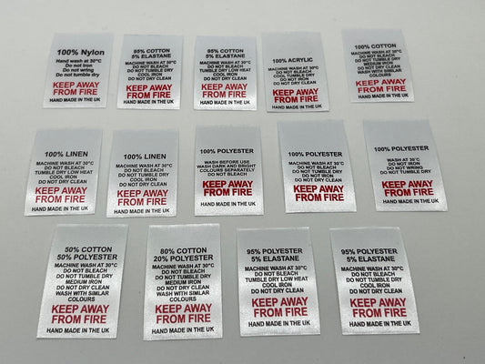 Text No Symbols – Wash Care Labels