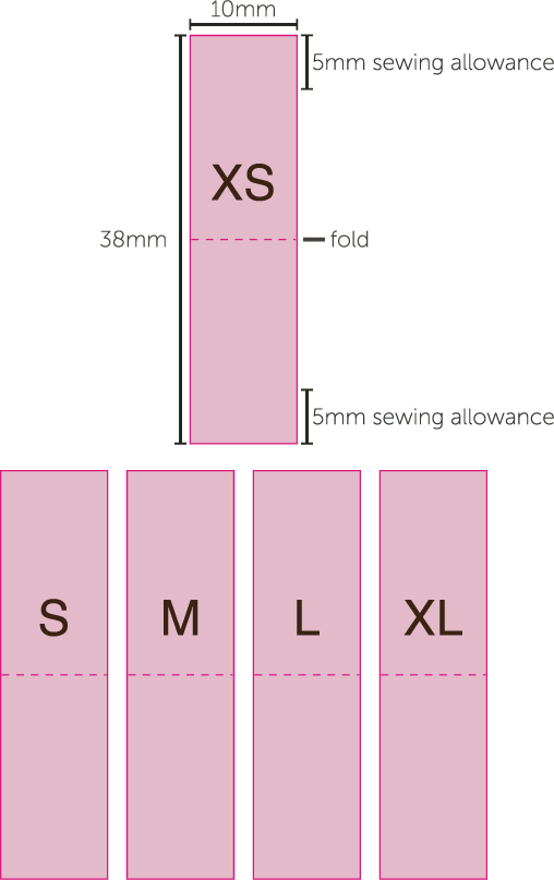 (XS-XL) – Pink Size Labels
