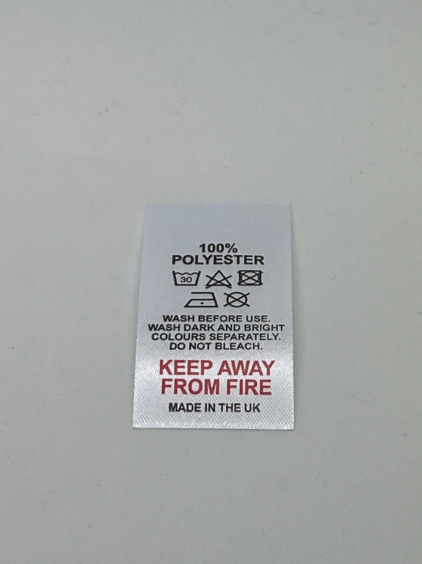 Poly-Satin Wash Care Labels various fibre contents (4)