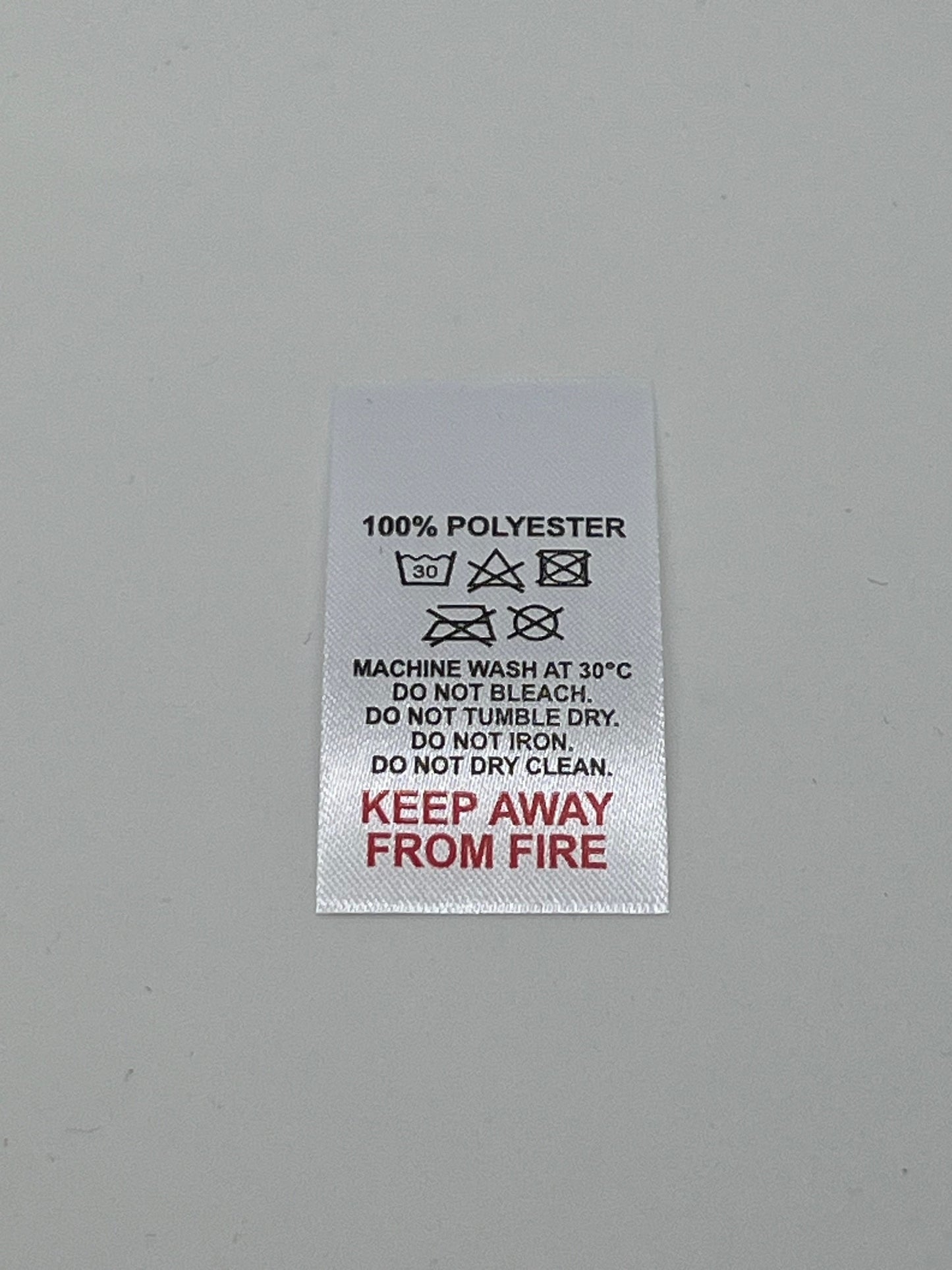 Poly-Satin Wash Care Labels various fibre contents (4)