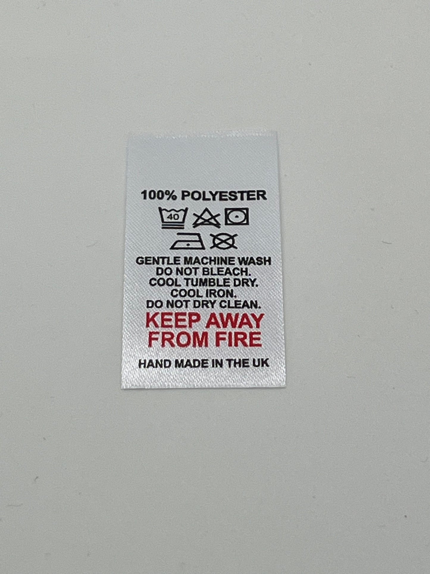 Poly-Satin Wash Care Labels various fibre contents (4)