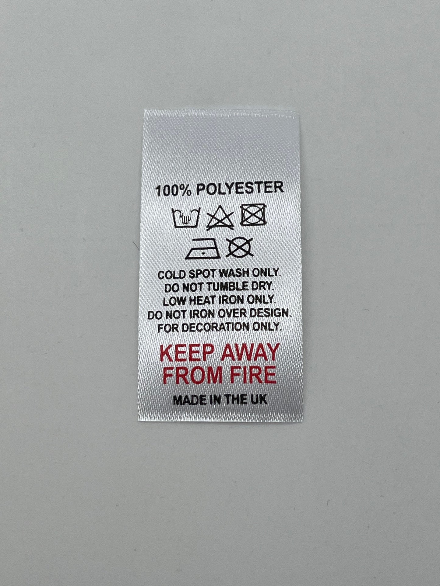 Poly-Satin Wash Care Labels various fibre contents (4)