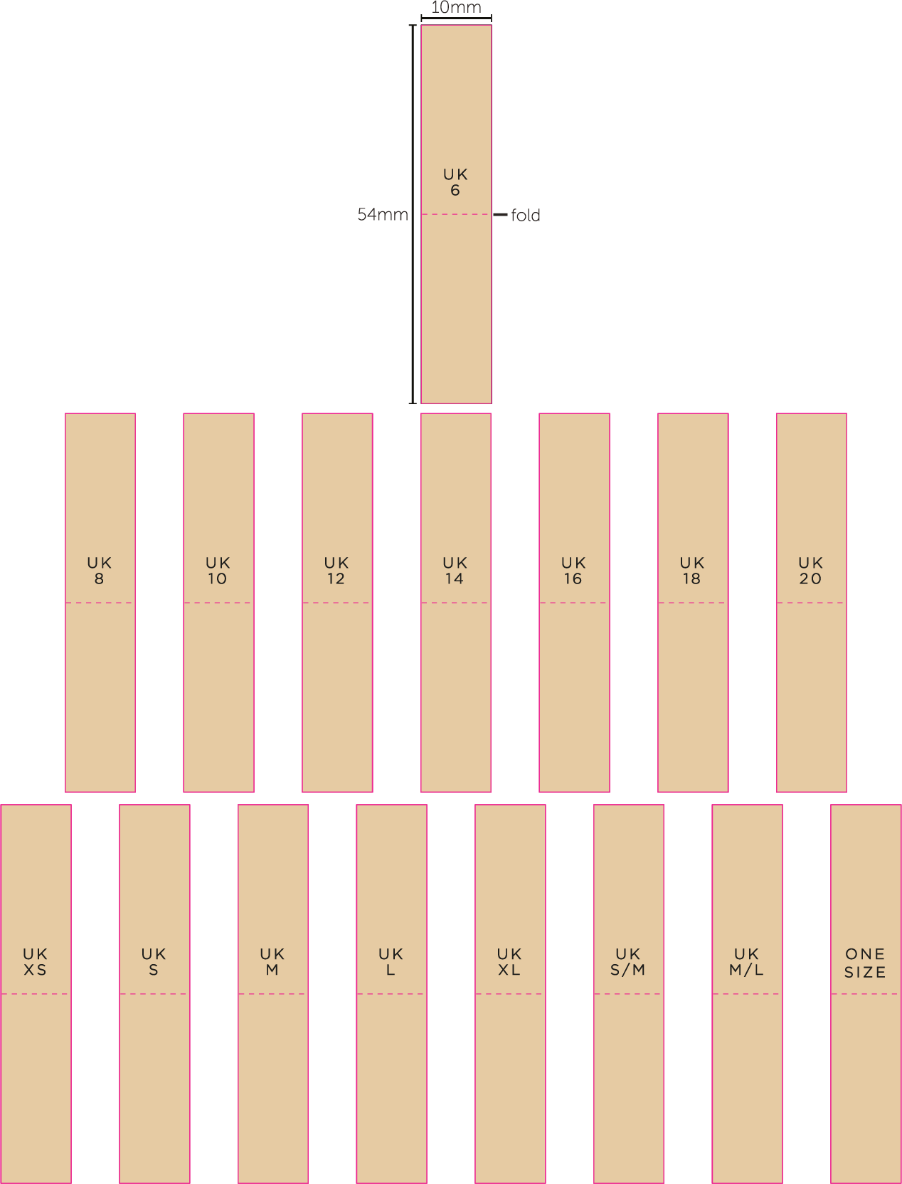 cotton size labels printed text