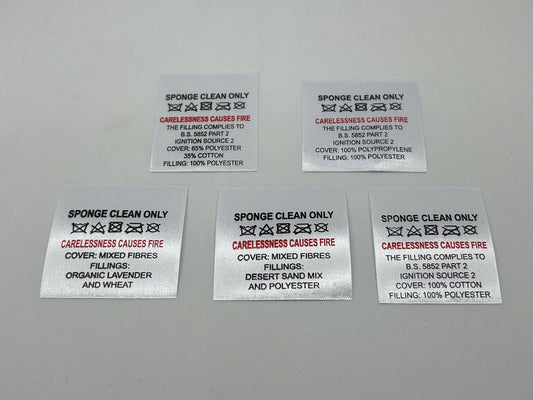 SPONGE CLEAN ONLY – Care Labels B.S 5852