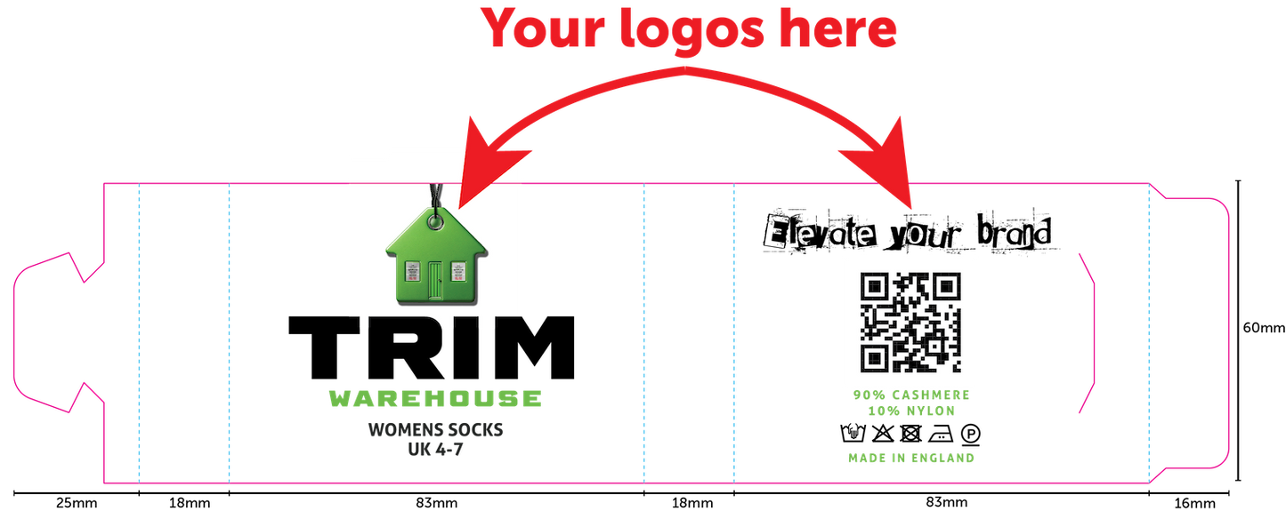 Bespoke card sock bands non adhesive fully recyclable