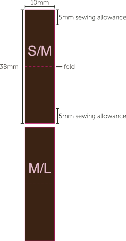 (S/M) & (M/L) – Brown Size Label