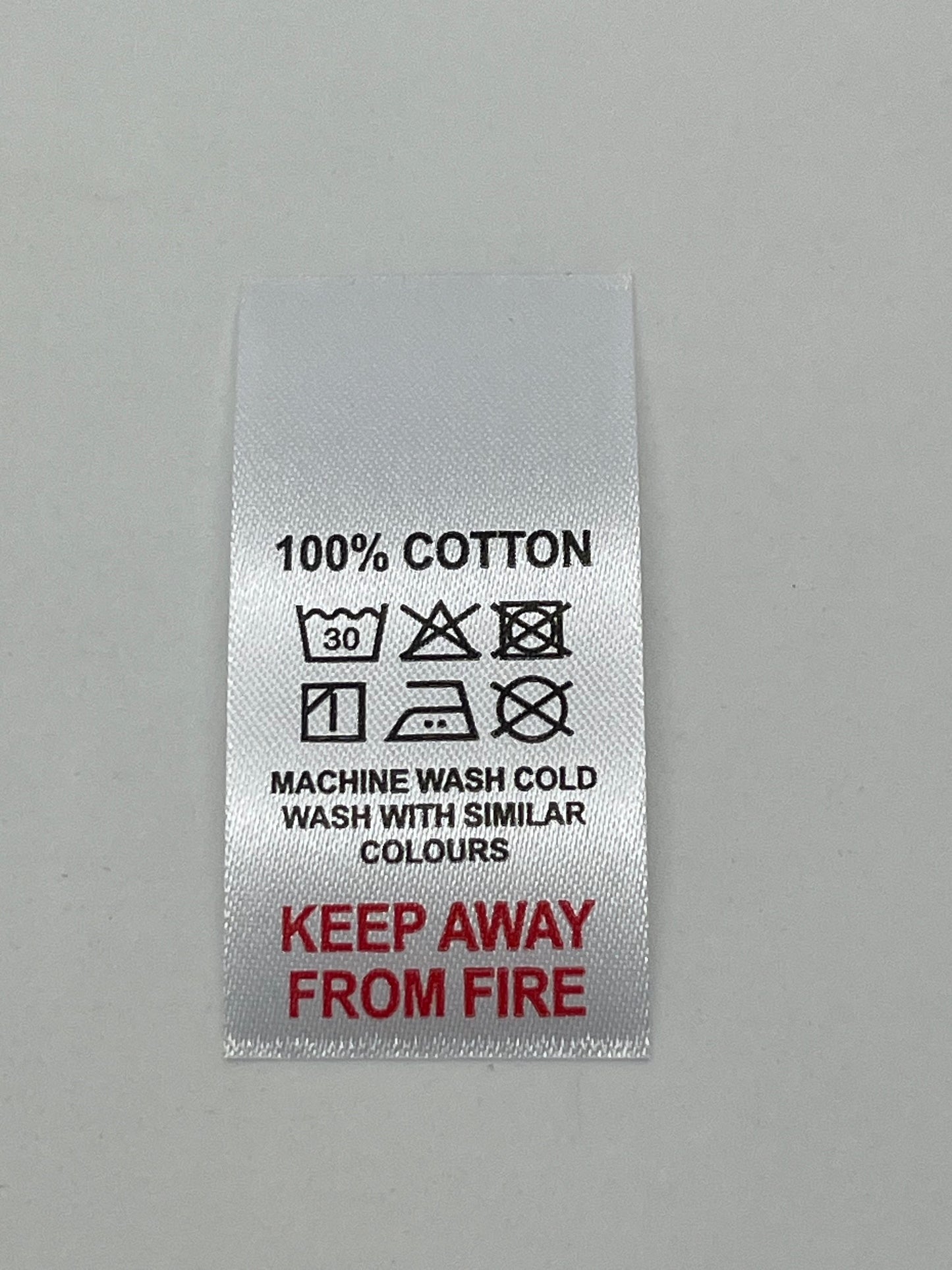 Poly-Satin Wash Care Labels various fibre contents (4)