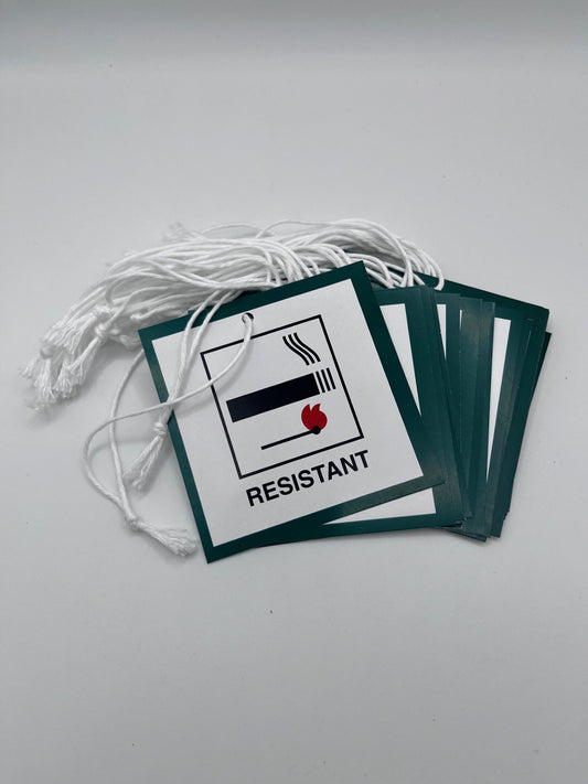 DL7 Strung Swing ticket / hanging label (cover match resistant)