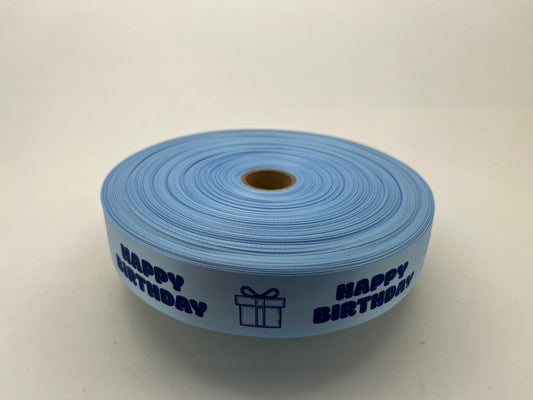 Decorative "Happy Birthday" Ribbon in Blue