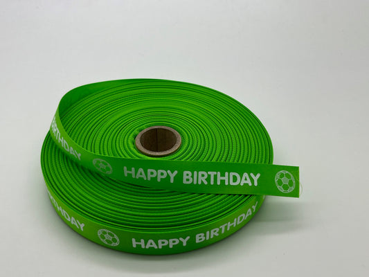 Decorative "Happy Birthday" Ribbon in Green