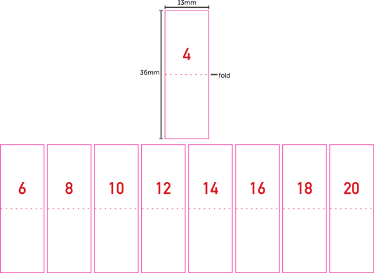 (2XS – 7XL) (4 – 40) – White Size Label
