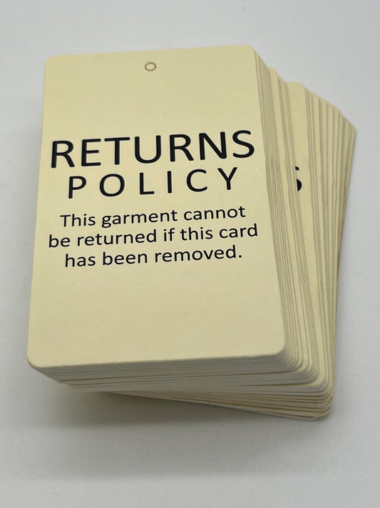 Thick Returns Policy Swing Ticket