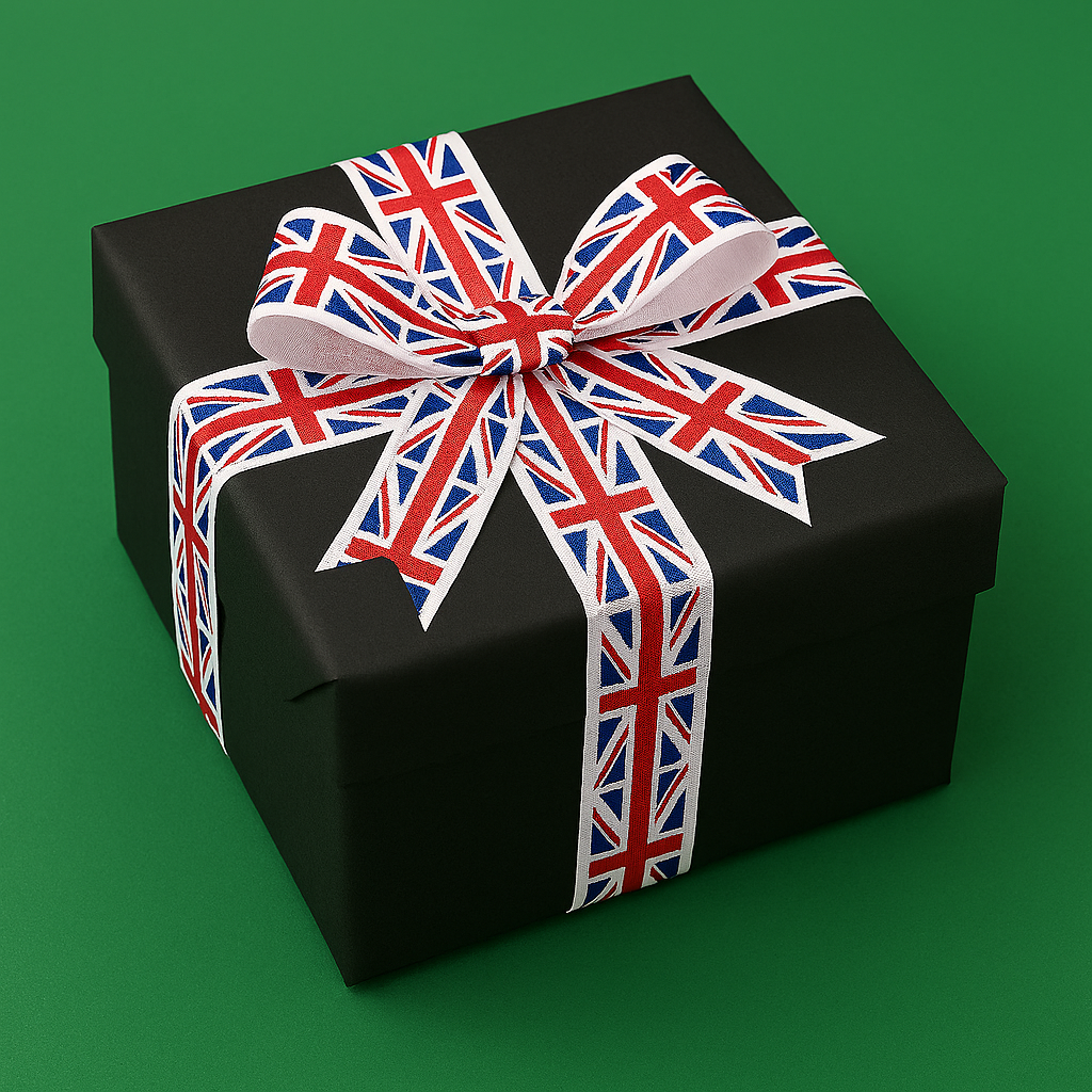 Decorative "Union flag" Ribbon for wrapping gifts/products