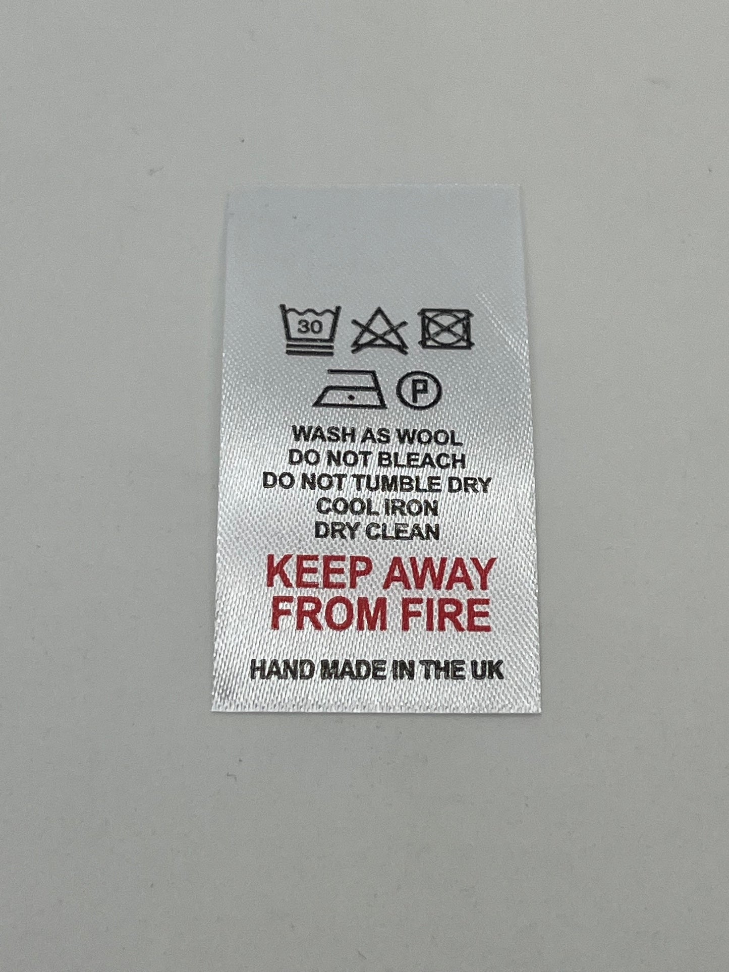 Poly-Satin Wash Care Labels various fibre contents (3)