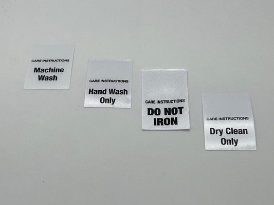 Worded Wash Instructions – Wash Care Labels